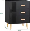 SoBuy FBT95-SCH Nachttisch mit 3 Schubladen Sofatisch Produktbild-Vorschau 3