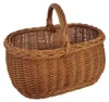 Einkaufskorb aus Weide Pilzkorb Oval Braun 46x32x35 cm Produktbild-Vorschau 1