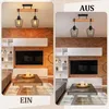 ZMH Deckenleuchte Holz Deckenlampe Flur Schwarz Küchenlampe Produktbild-Vorschau 7
