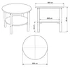 Kulatý konferenční stolek dvoupatrový, Ø 60 cm x 45 cm Náhled obrázku produktu 8