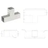 Connettore per pali 4 pz. Forma a T Metallo zincato 71 x 71 Anteprima dell’immagine prodotto 8