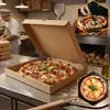 KAPAK Pizzakarton Braun 32x32x4 cm quadratisch für Produktbild-Vorschau 4