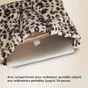 Selencia Zaya Tote Bag - Teddy Laptoptas 16 inch - Leopard Voir les images du produit 5