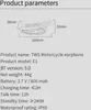 Motocykl BT Intercom Helmet BT Headset Vodotěsný Náhled obrázku produktu 10