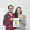 Mr. & Mrs. Panda Bild Kaktus Luftballon DIN A4 - Weiß - Produktbild-Vorschau 3