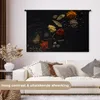 MuchoWow® Wandteppich Wandbehang Kräuter - Schwarz - Produktbild-Vorschau 2
