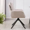 HOME DELUXE Esszimmerstuhl mit Armlehne ALUNA Chenille - Produktbild-Vorschau 3