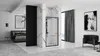 A modern bathroom with a shower enclosure, bed, and seating area. Náhľad obrázku produktu