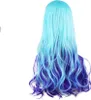 70cm Frauen Farbverlauf Farbe Long Big Wave Curly Volle Produktbild-Vorschau 3