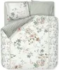 A top-down view of a floral patterned duvet cover and pillow set. Produktbild-Vorschau