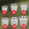 KOTARBAU® Seau à Cendre Acier Inoxydable 5 L Argent Seau de Voir les images du produit 9