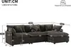 Merax Ecksofa mit Schlaffunktion, L-Form 3-Sitzer-Sofa mit Produktbild-Vorschau 4