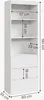 A white bookshelf with dimensions indicated by measurement lines and text. Produktbild-Vorschau