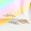 Ohrstecker Ohrklemme Ohrring Kristallblatt Zweig Crystal Produktbild-Vorschau 3