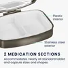 kwmobile 2x Edelstahl Pillendose klein für unterwegs, Produktbild-Vorschau 3