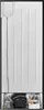 The back of a refrigerator showing the compressor and cooling components at the bottom, and the main body with vertical ridges above. Produktbild-Vorschau