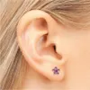 Studex Silver Light Rose Fuchsia Blumen Ohrringe, 5mm Produktbild-Vorschau 2