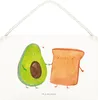Mr. & Mrs. Panda holzbild Avocado Toast DIN A5 - Weiß - Produktbild-Vorschau 1