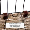 UNUS Hundekorb Fahrrad für hinten oval mit Gitter grau Produktbild-Vorschau 6
