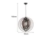 A pendant light fixture with a circular, layered design, shown against a white background with dimensions indicated. Náhled obrázku produktu