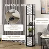 HOMCOM Stehlampe mit Regal, Stehleuchte mit Doppellicht, 40 Produktbild-Vorschau 6