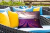 MuchoWow® Outdoor Kissen - Lavendel - Heißluftballon - Berg Produktbild-Vorschau 4