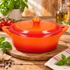 CROSSY Orange Kasserole oval mit Deckel Airfryer 600ml Produktbild-Vorschau 4