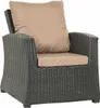 A single outdoor chair with cushions. Produktbild-Vorschau