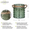4er Set Windlicht H10cm Glas Grün Khaki Teelichthalter Produktbild-Vorschau 2