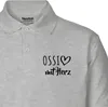 Huuraa Damen Polo Shirt Ossi mit Herz M Sport Grey Bio Produktbild-Vorschau 2