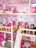 Holzpuppenhaus mit Möbeln und LED-Beleuchtung von ECOTOYS Produktbild-Vorschau 12