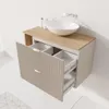 WENA Waschtischunterschrank 100 cm, geriffelte Fronten, Produktbild-Vorschau 3