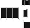 Multiple views of a black room divider. Náhled obrázku produktu