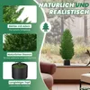 LZQ Plantes artificielles Cyprès en pot 90 cm Lot de 2 - Voir les images du produit 3