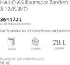 Product information and specifications for a Hailo kitchen waste bin system. Produktbild-Vorschau