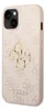 A pink iPhone case with a gold Guess logo is shown against a white background. Voir les images du produit