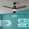 Noaton® 14132BBD Canis, nero e marrone scuro, ventilatore Anteprima dell’immagine prodotto 2