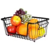 Cesto per frutta e verdura in metallo nero, impilabile Anteprima dell’immagine prodotto 1