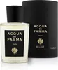 A bottle of Acqua di Parma Yuzu Eau de Parfum and its cylindrical packaging are displayed against a white background. Voir les images du produit