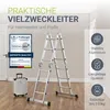 Aluminiowa drabina wielofunkcyjna 21034, z 4 składanymi Podgląd zdjęcia produktu 2
