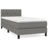 vidaXL Boxspringbett mit Matratze Dunkelgrau 100x200 cm Produktbild-Vorschau 1
