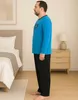 KB Herren Schlafanzug lang Pyjama Pyjamaset schwarze Hose Produktbild-Vorschau 3
