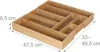 Relaxdays Výsuvná priehradka na príbory, bambus, HBT 6,5 x Náhľad obrázku produktu 4
