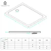 AQUENITH Duschwanne 75x90cm Duschtasse Komplett Set Extra Produktbild-Vorschau 4