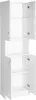 A tall, white cabinet with its doors open, revealing shelves. Náhled obrázku produktu