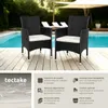 Lot de 2 fauteuils de jardin en rotin avec 2 sets de Voir les images du produit 2
