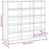 vidaXL police na CD kouřový dub 100x23x89,5 cm materiál na Náhled obrázku produktu 7