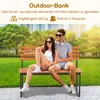COSTWAY Gartenbank Holz, Holzbank, 2-Sitzer Sitzbank aus Produktbild-Vorschau 5