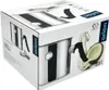 A product box for a milk frother, showing the product and some ingredients. Produktbild-Vorschau