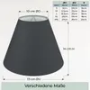 Wogati® Premium Lampenschirm E14/E27 Baumwolle | Schwarz / Produktbild-Vorschau 4